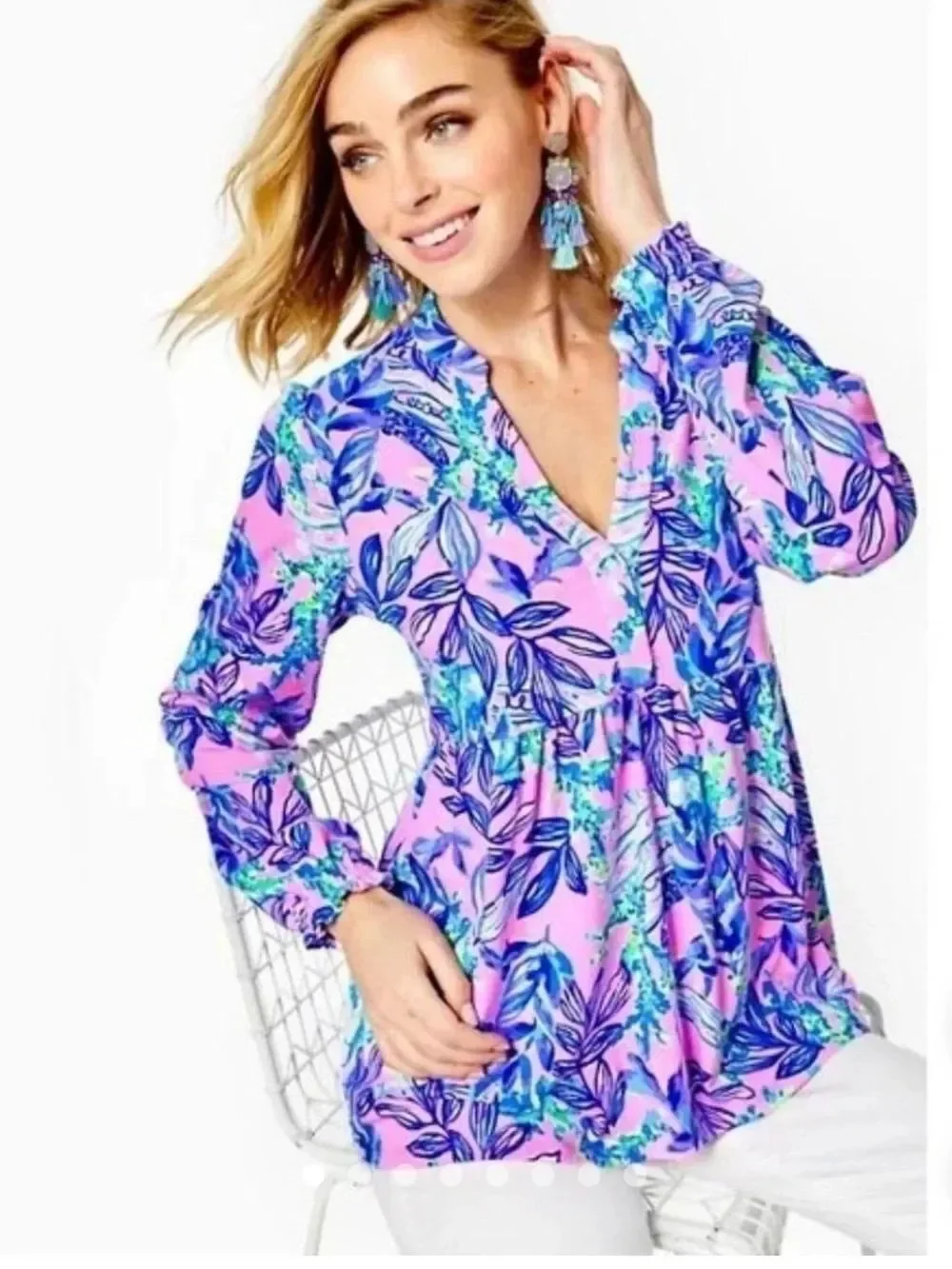 Lilly Pulitzer Winona Knit Tunic Lilac Rose Just A Lil Jelly